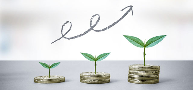 投資で利益が膨らむイメージ